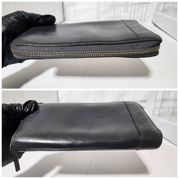 Authentic Gucci GG Signature Leather Continental Wallet Grey - Picture 5 of 12